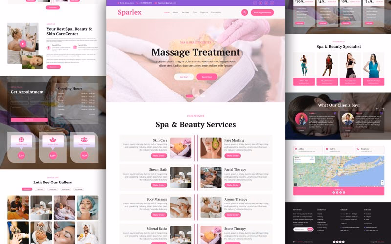 Which Bootstrap 4 website template is best for a spa business?