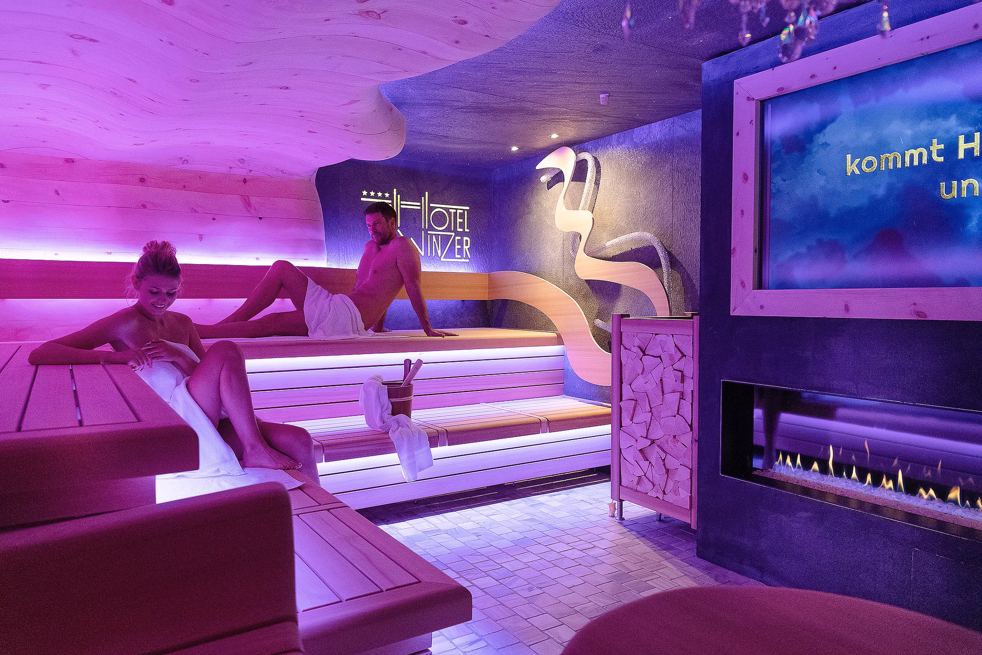 Was ist in den Wellness-Bereichen für Paare enthalten?