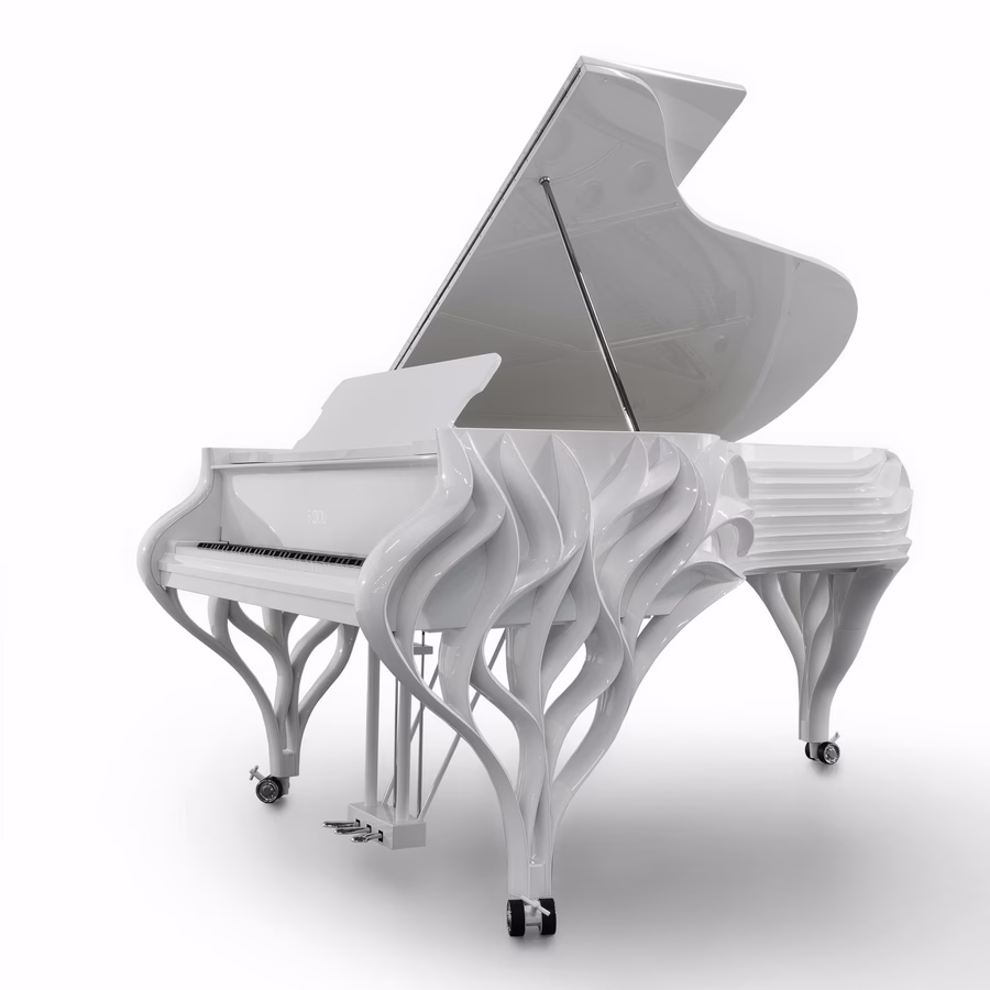 How many grand pianos does Fazioli make?