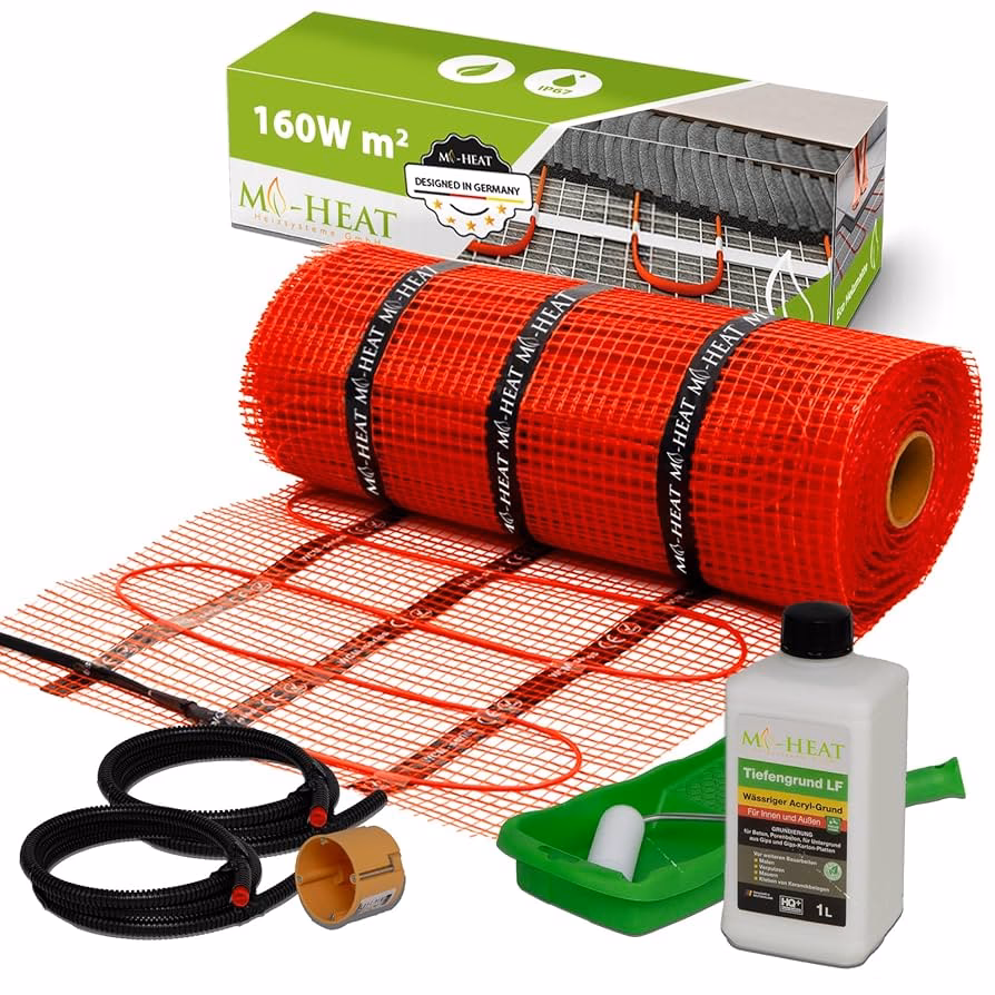 Wie hoch ist die Oberflächentemperatur einer Fußbodenheizung?