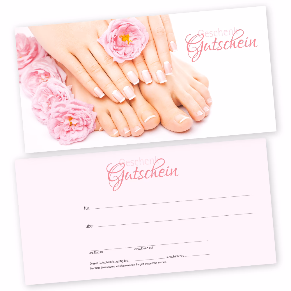 Wie kann man Nagelstudios-Gutscheinkarten personalisieren?