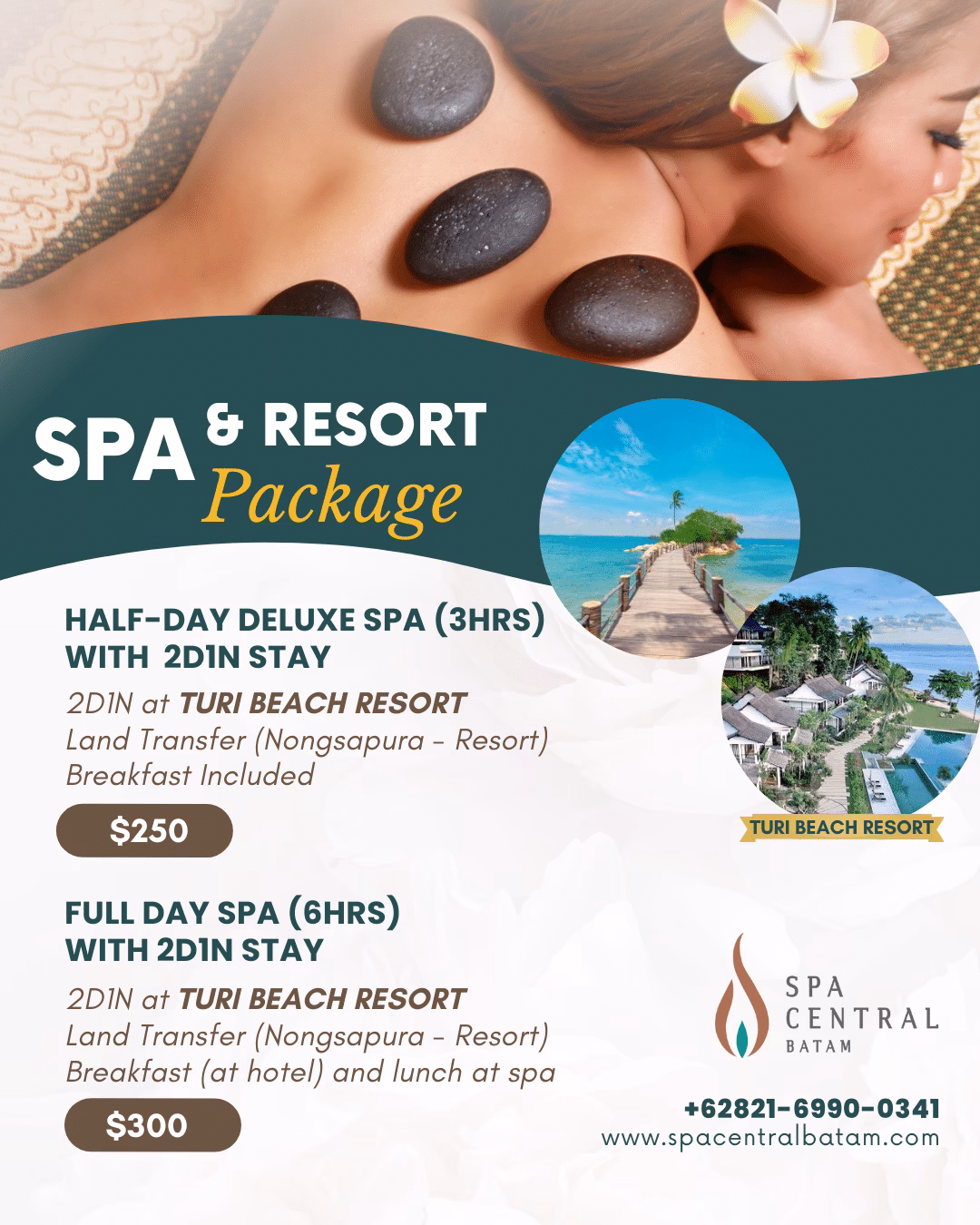 What is included in a spa package?