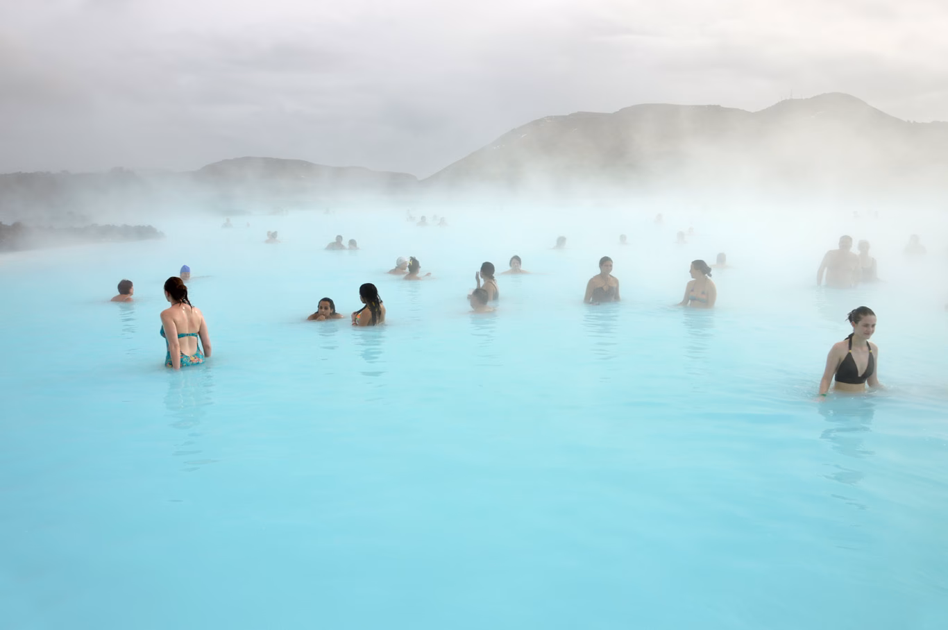 Why does Iceland have a geothermal pool?