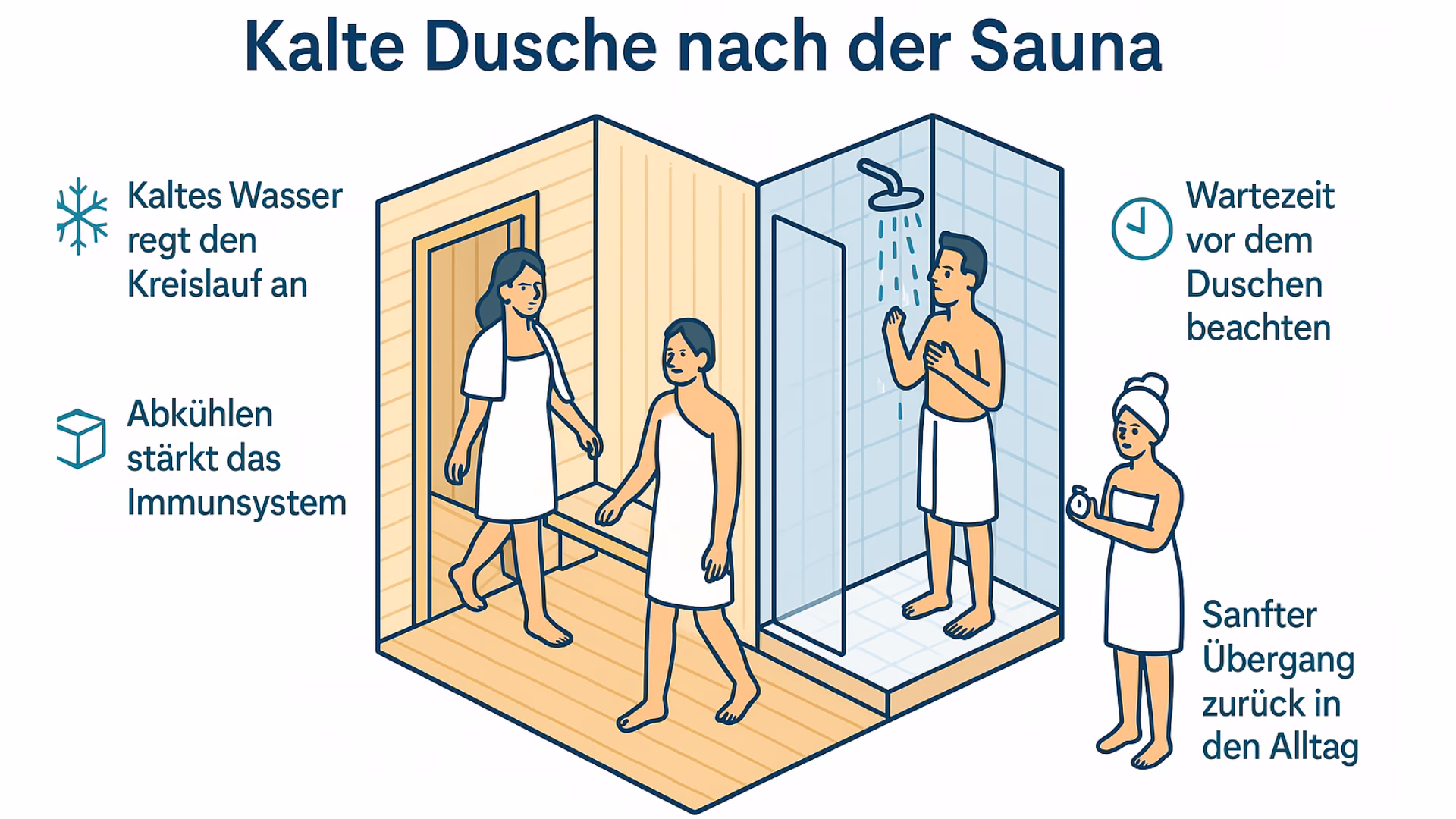 Kann man sich nach einer Sauna unter die Dusche stellen?