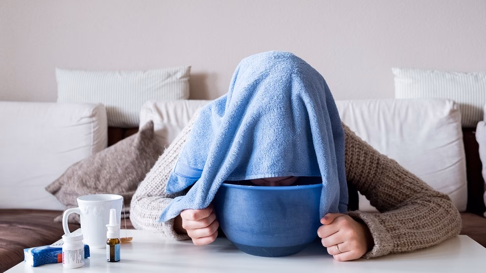 Wie pflege ich meine Nase beim Dampfbad?