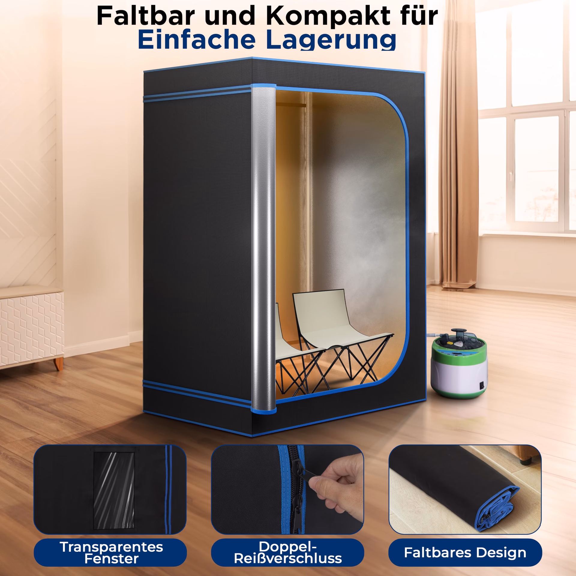 Wie groß ist eine traditionelle Sauna?