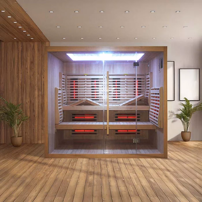 How can a bespoke commercial sauna installation be enhanced?