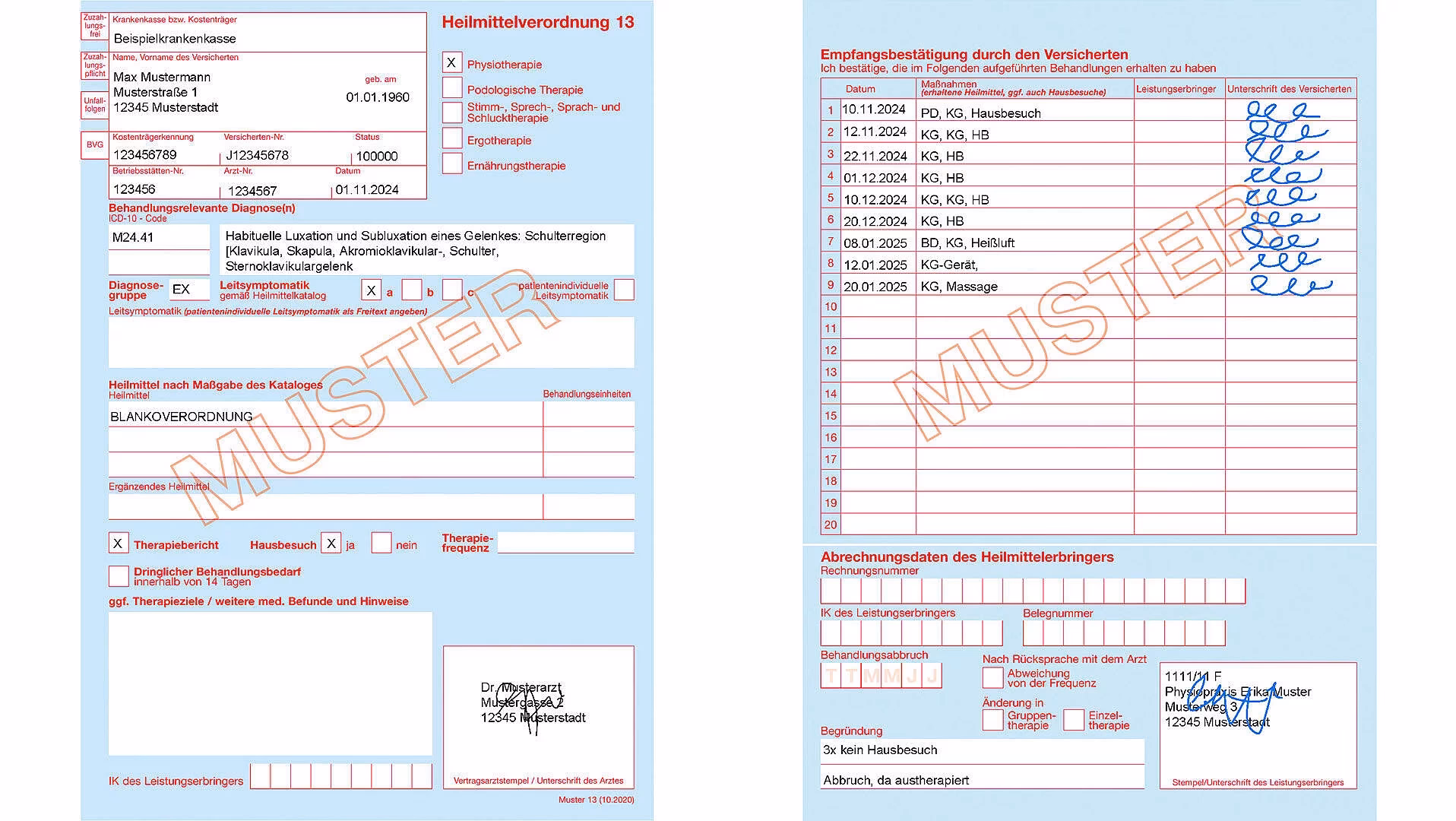 Was ist eine ärztliche Verordnung für Physiotherapie?
